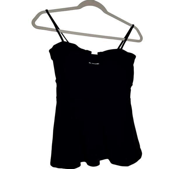 Susana Monaco Flared Angled Wire String Top Women’s Medium Black Sweetheart NWT - Picture 2 of 7